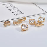 18k Plated Mini Zircon Pendant with Single Hanging Hole