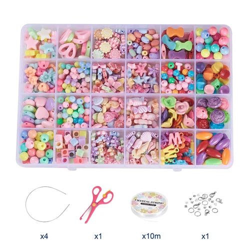 Colorful Acrylic Beads Kit for Jewelry Making
