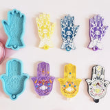 Buddha Hand Hamsa Fatima Epoxy Silicone Keychain Mold 13MD
