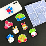 DIY Cartoon Baby Mobile Phone Sticker Airbag Bracket Silicone Mold