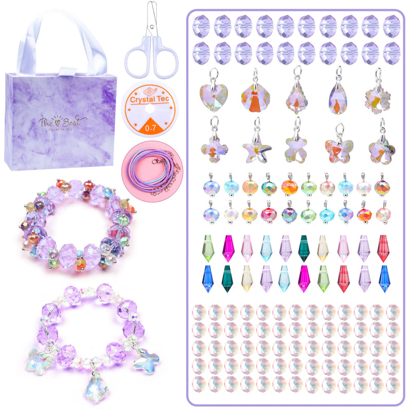 Children Charm Bracelet Making Kit Supplies Beads Jewelry Set