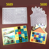 Christmas Countdown Calendar Epoxy Silicone Mold for Home Decor