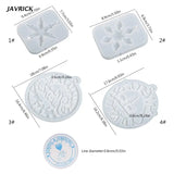 DIY Christmas Elk Snowflake Crystal Epoxy Mold Pendant Wall Hanging
