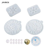 DIY Christmas Elk Snowflake Crystal Epoxy Mold Pendant Wall Hanging