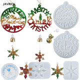 DIY Christmas Elk Snowflake Crystal Epoxy Mold Pendant Wall Hanging