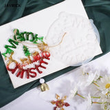 DIY Christmas Elk Snowflake Crystal Epoxy Mold Pendant Wall Hanging