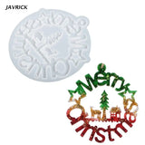 DIY Christmas Elk Snowflake Crystal Epoxy Mold Pendant Wall Hanging