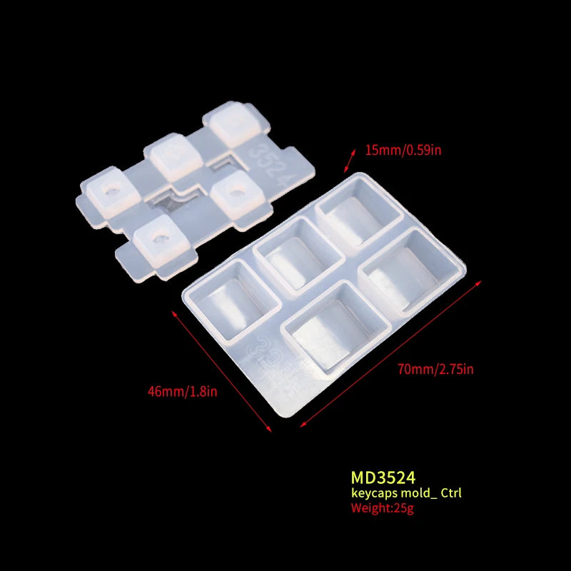 DIY Craft Manual Mechanical Keyboard Silicone Molds Key Cap Resin Epoxy Stamp
