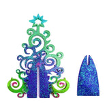 DIY Crystal Epoxy Mold Xmas Table Setting Christmas Tree Ornament Storage Rack