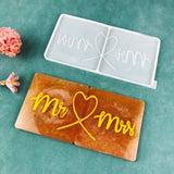 Crystal Epoxy Plate Mold Couple Love Tray Decor Silicone Mold