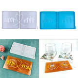 Crystal Epoxy Plate Mold Couple Love Tray Decor Silicone Mold