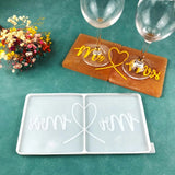 Crystal Epoxy Plate Mold Couple Love Tray Decor Silicone Mold