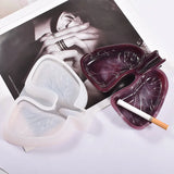 DIY Lung Shape Ashtray Storage Box Silicone Mold Crafts Crystal Home Decor