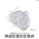 DIY Lung Shape Ashtray Storage Box Silicone Mold Crafts Crystal Home Decor