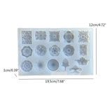 Embossed Flower Pendant Silicone Mold for DIY Crafts