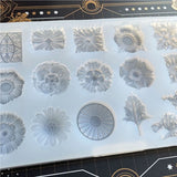 Embossed Flower Pendant Silicone Mold for DIY Crafts