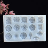 Embossed Flower Pendant Silicone Mold for DIY Crafts