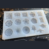 Embossed Flower Pendant Silicone Mold for DIY Crafts