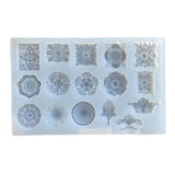 Embossed Flower Pendant Silicone Mold for DIY Crafts
