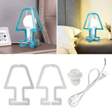 DIY Crystal Epoxy Table Lamp Silicone Mold - Home Decor