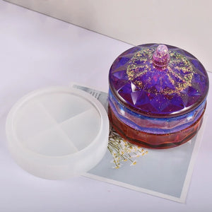 Crystal Glue Mold Round Storage Box Silicone Mold