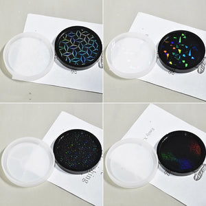 Crystal Tea Tray Coaster Epoxy Resin Mold Home Decor Table Wine Tray
