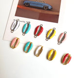 Alloy Dropping Oil Shell Conch Earring