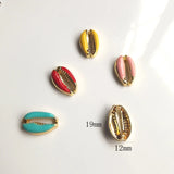 Alloy Dropping Oil Shell Conch Earring