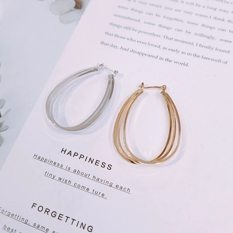 18K Plated Irregular Geometric Earrings - DIY Ear Pin