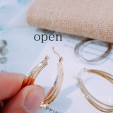18K Plated Irregular Geometric Earrings - DIY Ear Pin