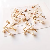 925 Silver Geometric Pearl Ear Nail Accessories