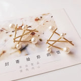 925 Silver Geometric Pearl Ear Nail Accessories