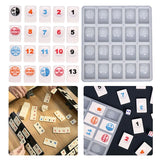DIY Glue Mold Mahjong Chess & Card Party Puzzle Board Game Silicone Resin Molds