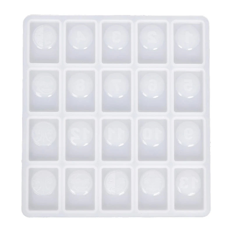 DIY Glue Mold Mahjong Chess & Card Party Puzzle Board Game Silicone Resin Molds