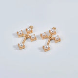 Hand-made Bear Palm Cross Earrings Hair Pendant