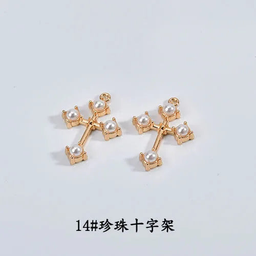 Hand-made Bear Palm Cross Earrings Hair Pendant