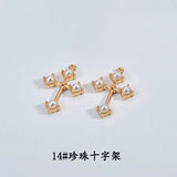 Hand-made Bear Palm Cross Earrings Hair Pendant