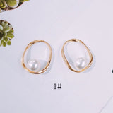 DIY Handicraft Accessories Alloy Hollow Pearl Dropping Earrings Pendant