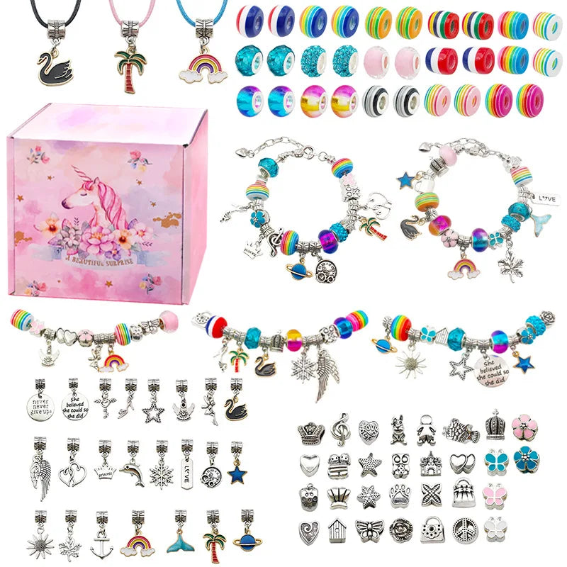 Unicorn Pink Bracelet Making Supplies Set