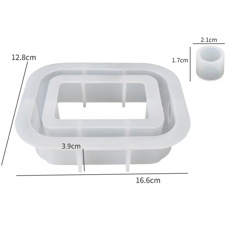Silicone Mold Test Tubes Flower Pot Clay Display Plant Cement Epoxy Resin Mold