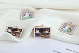 Alloy Cartoon Cats Geometry Metal Floating Locket Charms