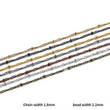 1.8mm Flat O Chain Beads Chain Hairpin Necklace Jewelry Chain