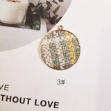 Small Fragrance Retro British Pattern Cotton Linen Weaving Jewelry