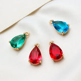 Crystal Geometric Pendant Double Charms DIY Jewelry