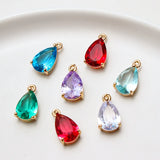 Crystal Geometric Pendant Double Charms DIY Jewelry