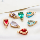 Crystal Geometric Pendant Double Charms DIY Jewelry