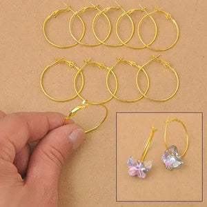 925 Sterling Silver Circle Earrings Accessories 25mm