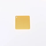 20pcs Personalized Stainless Steel Square Charms 25mm Pendant