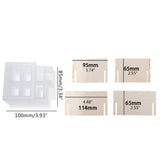 Rectangle Resin Mold Cube Silicone Molds Micro Landscape Flower Pot Mold