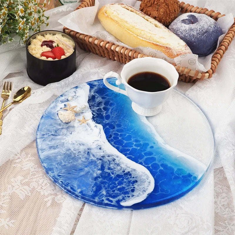 DIY Resin Epoxy Mold Coaster Tray Silicone Mold Home Decoration